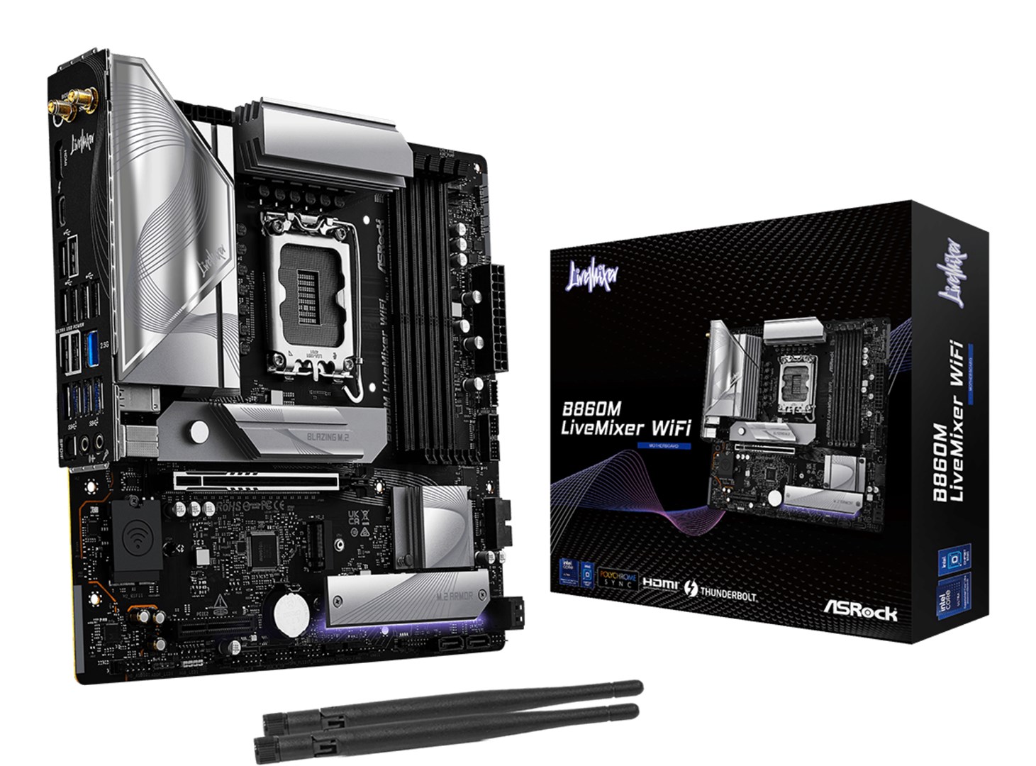 Płyta główna ASRock B860M LiveMixer WiFi Socket 1851 — zdjęcie 1 z 6