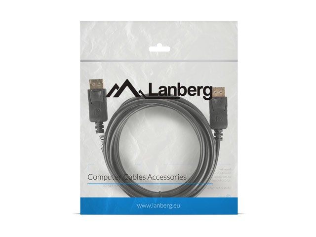 Kabel Lanberg CA-DPDP-10CC-0030-BK 3m czarny — zdjęcie 1 z 4
