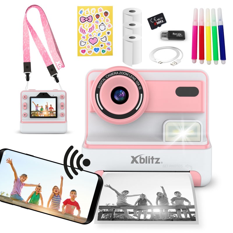 XBLITZ APARAT NATYCHMIASTOWY Z KAMERĄ FLASH PINK — zdjęcie 1 z 8