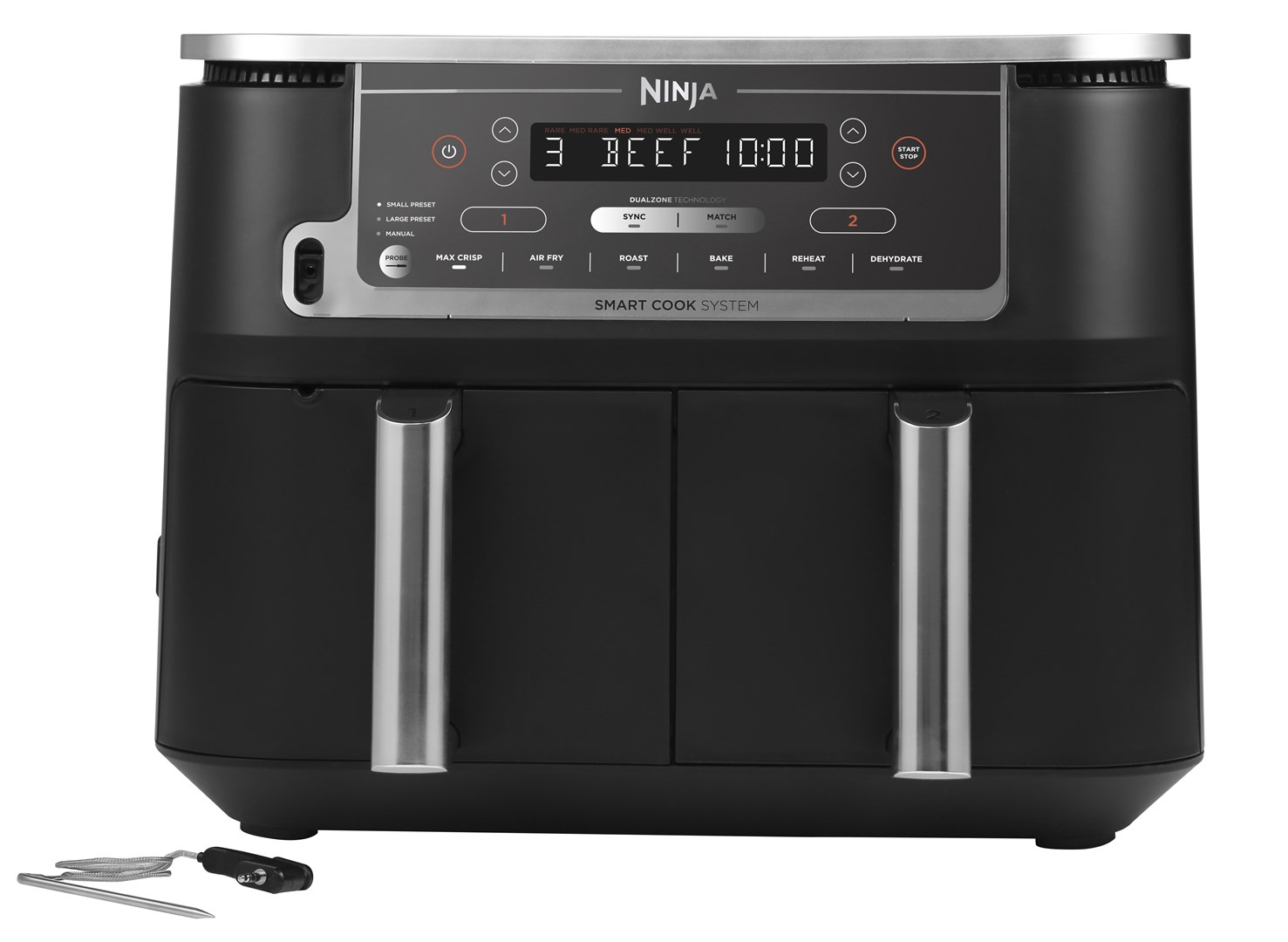 NINJA Frytkownica beztłuszczowa AF451EU - 9,5 l, 2470 W, czarna — zdjęcie 1 z 5