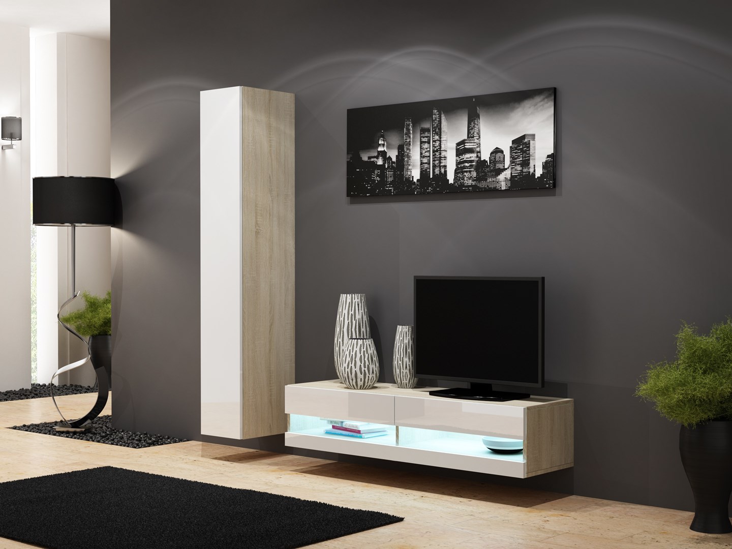 Zestaw VIGO NEW 13 sonoma/biały połysk — zdjęcie 1 z 3