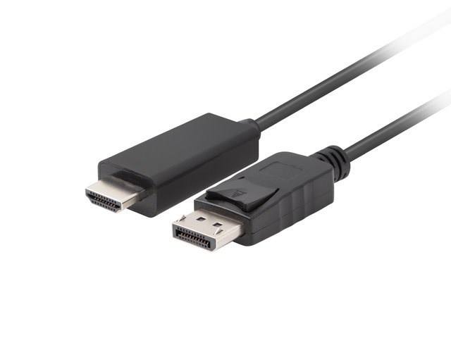 LANBERG KABEL DisplayPort do HDMI 1M CA-DPHD-11CC-0010-BK — zdjęcie 1 z 3