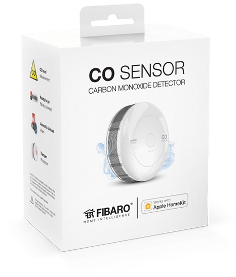 Czujnik tlenku węgla FIBARO HomeKit, biały