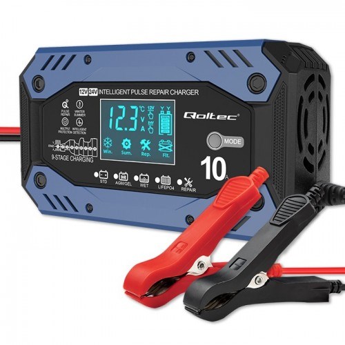 QOLTEC ŁADOWARKA STD 12-24V 10A LCD — zdjęcie 1 z 8