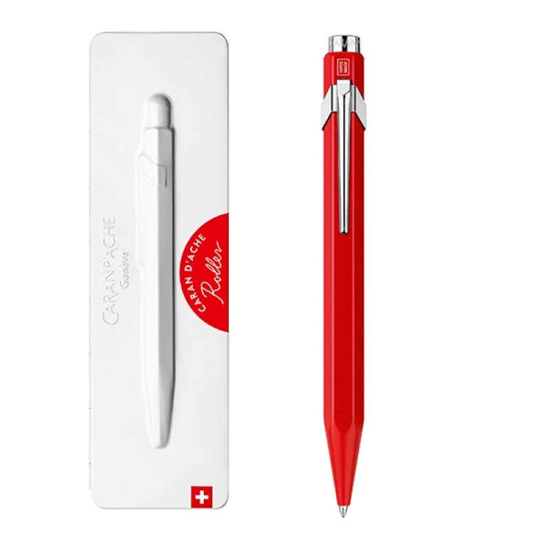 Caran d’Ache Pióro kulkowe 849, czerwone, w pudełku — zdjęcie 1 z 3