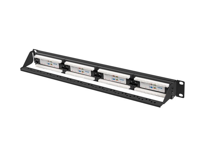 LANBERG PATCH PANEL 24 PORT 1U 19" KAT.6A CZARNY — zdjęcie 1 z 5