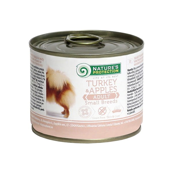 Nature's Protection Dog Adult Small Breeds Indyk&Jabłka 200g