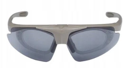Okulary strzeleckie Wosport Tan - 3 wizjery — zdjęcie 1 z 3