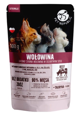 PET REPUBLIC Sterile Wołowina - 100 g