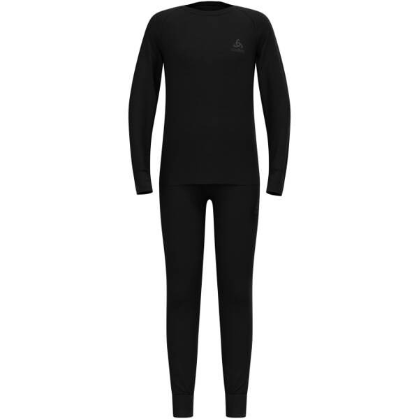 Komplet bielizny Odlo Merino 200 Kids Set Long 152cm, czarny