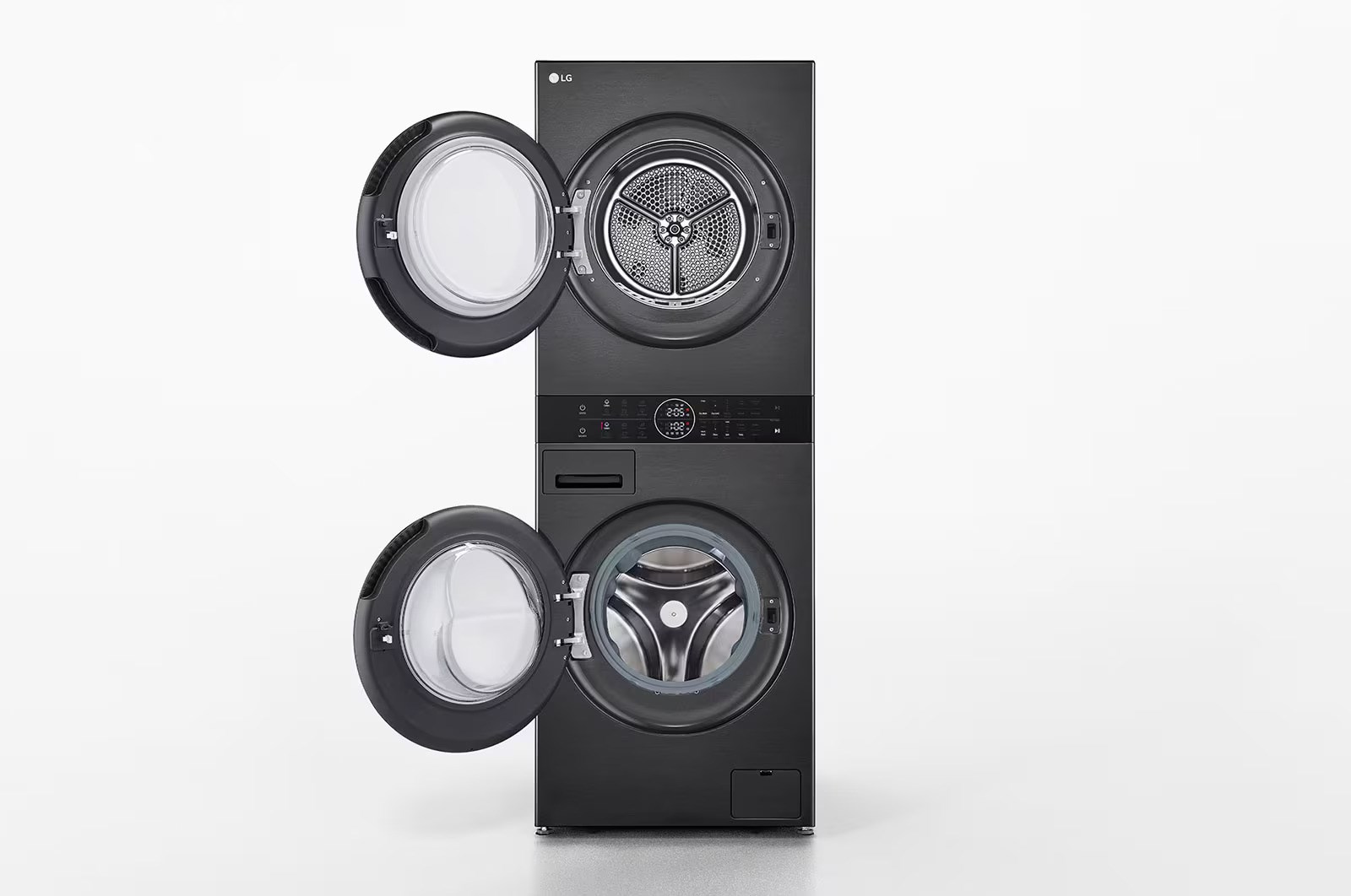 Pralko-suszarka WashTower LG WT1210BBF 12/10kg AI DirectDrive z pompą ciepła TurboWash pralka suszarka czarna — zdjęcie 1 z 8