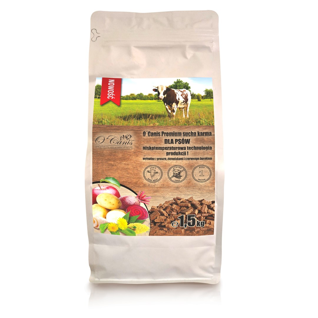 O'Canis Premium sucha karma wołowina 1,5kg