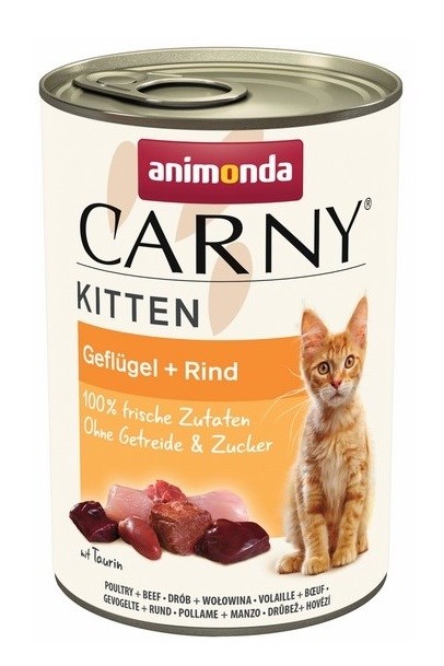 ANIMONDA Carny Kitten Wołowina z drobiem 400g