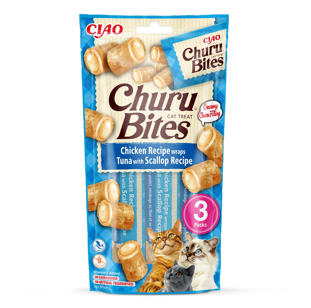 Churu Bites Tuńczyk&Przegrzebki kot 3x10g — zdjęcie 1 z 7