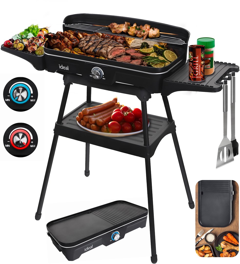 ELDOM GRILL ELEKTRYCZNY WOLNOSTOJĄCY 2W1 2200W — zdjęcie 1 z 8
