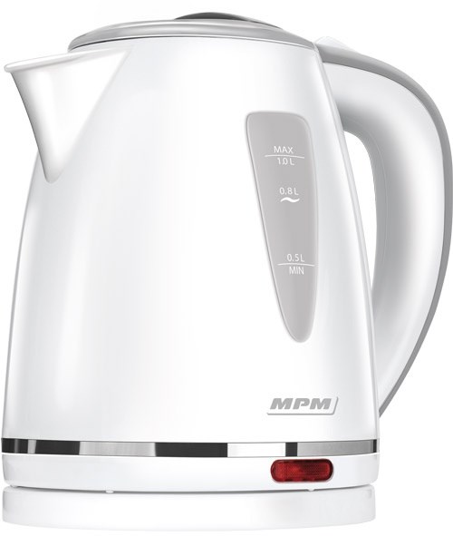 Czajnik bezprzewodowy 1,0 l MPM MCZ-64 biały, poj. 17,L , wymienny filtr, 2200 W