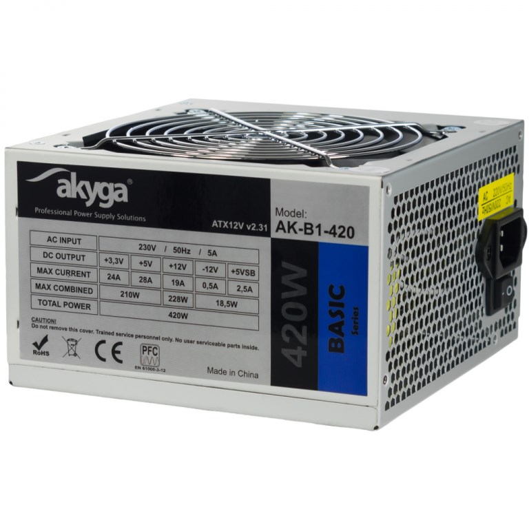 Zasilacz Akyga AK-B1-420 420W Szary — zdjęcie 1 z 6