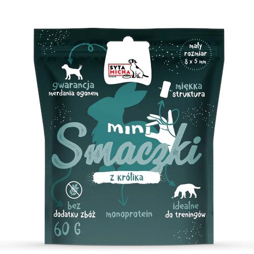 SYTA MICHA - Smaczki treningowe MINI KRÓLIK 60g