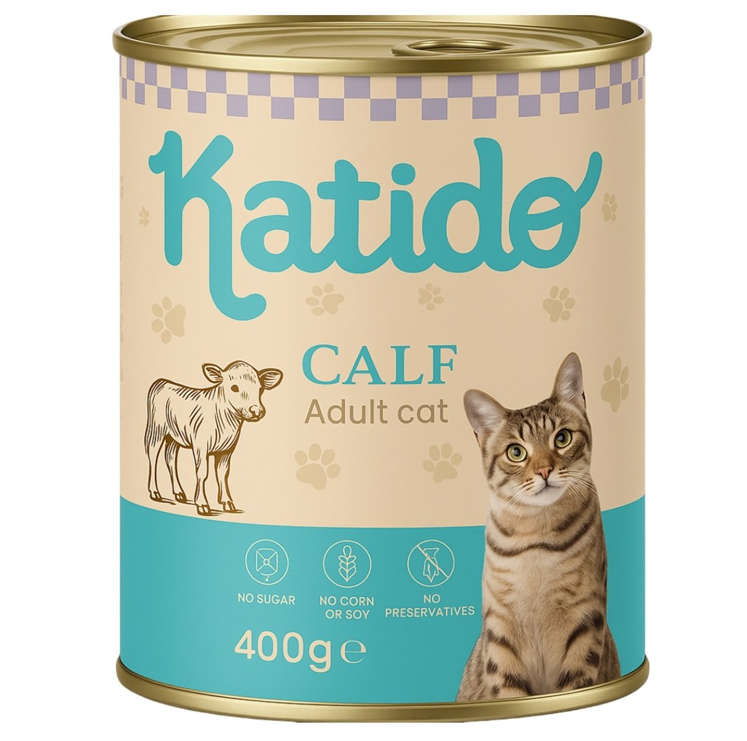 KATIDO Cielęcina mokra karma dla kota 400g
