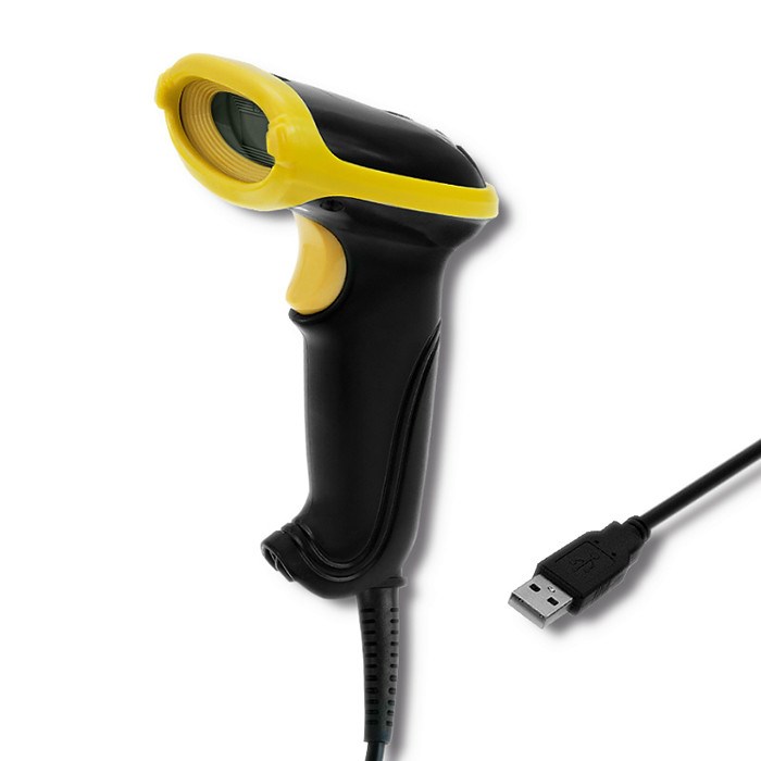 QOLTEC LASEROWY CZYTNIK KODÓW 1D | 2D | USB | CZARNY — zdjęcie 1 z 6