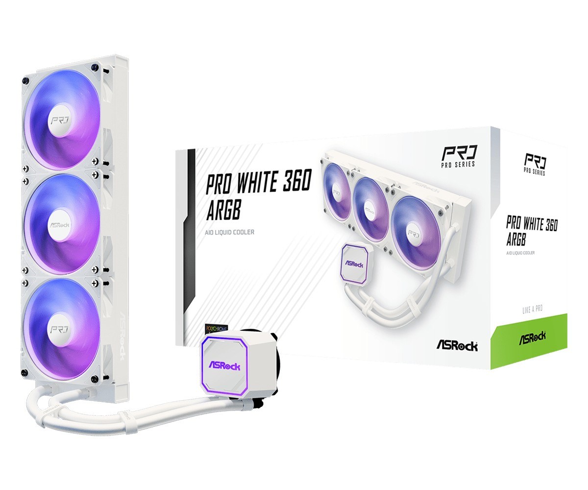 Chłodzenie ASRock Pro White 360 ARGB — zdjęcie 1 z 8