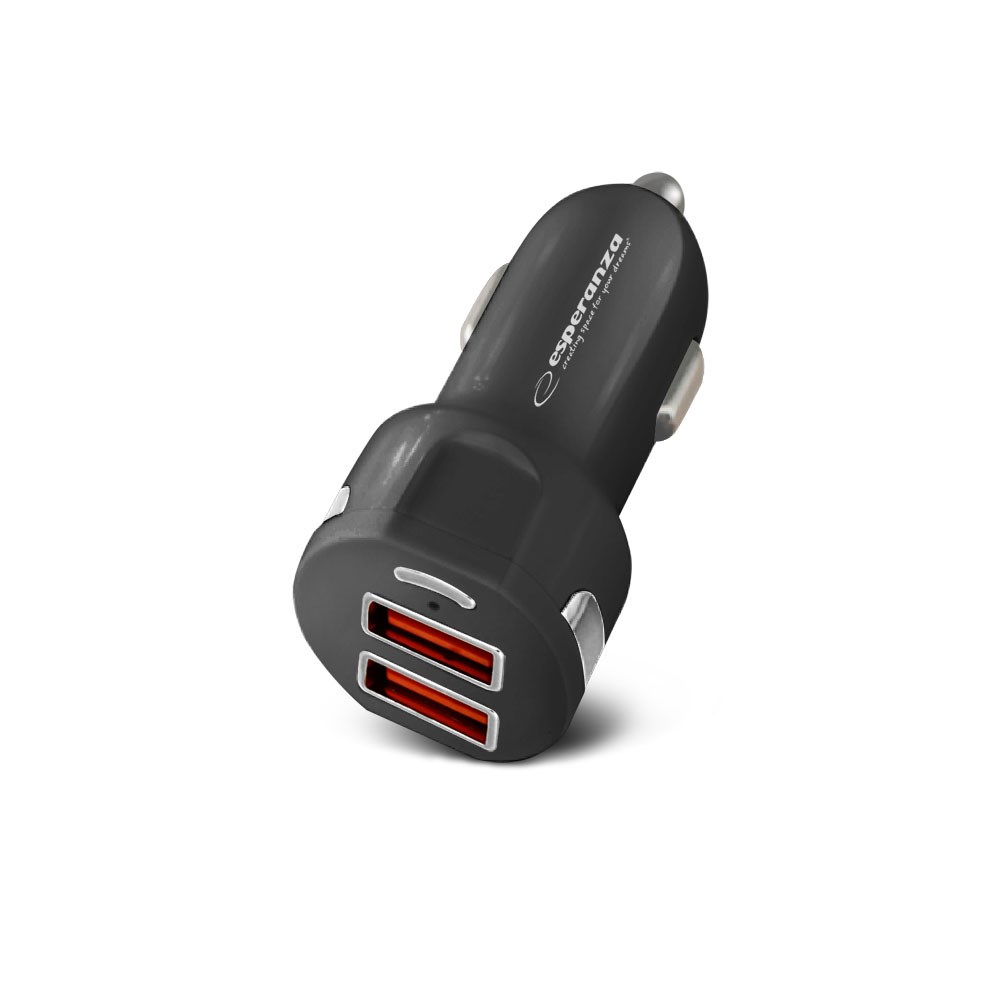 ESPERANZA ŁADOWARKA SAMOCHODOWA 36W 2X USB-A 18W EZC110K — zdjęcie 1 z 3
