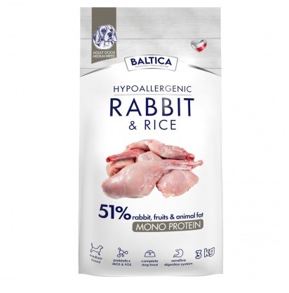 BALTICA NUTRACEUTIC Hypoallergenic Rabbit & Rice M 3kg — zdjęcie 1 z 2