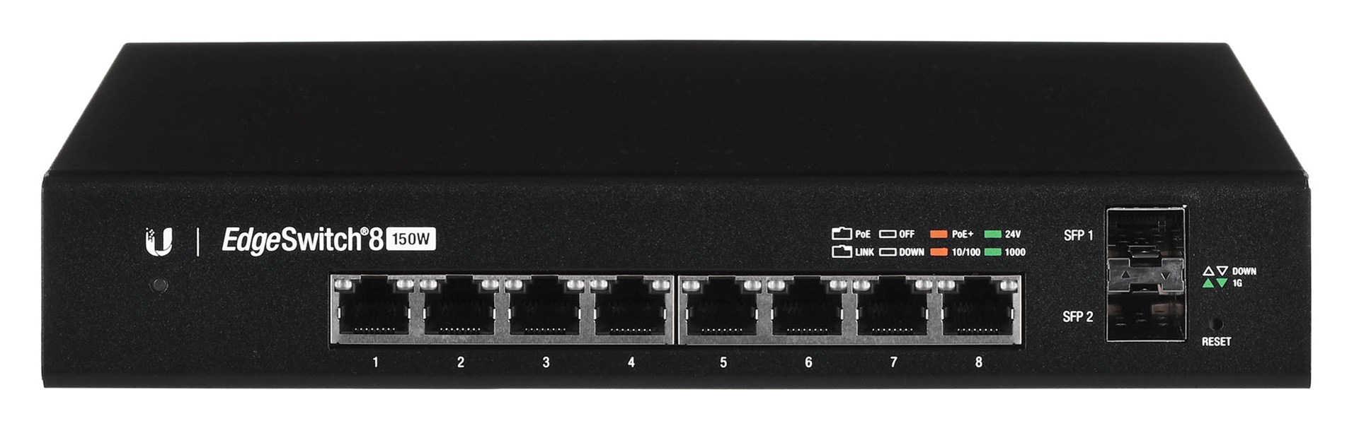 Switch Ubiquiti EdgeSwitch 8 PoE 130W Managed — zdjęcie 1 z 8