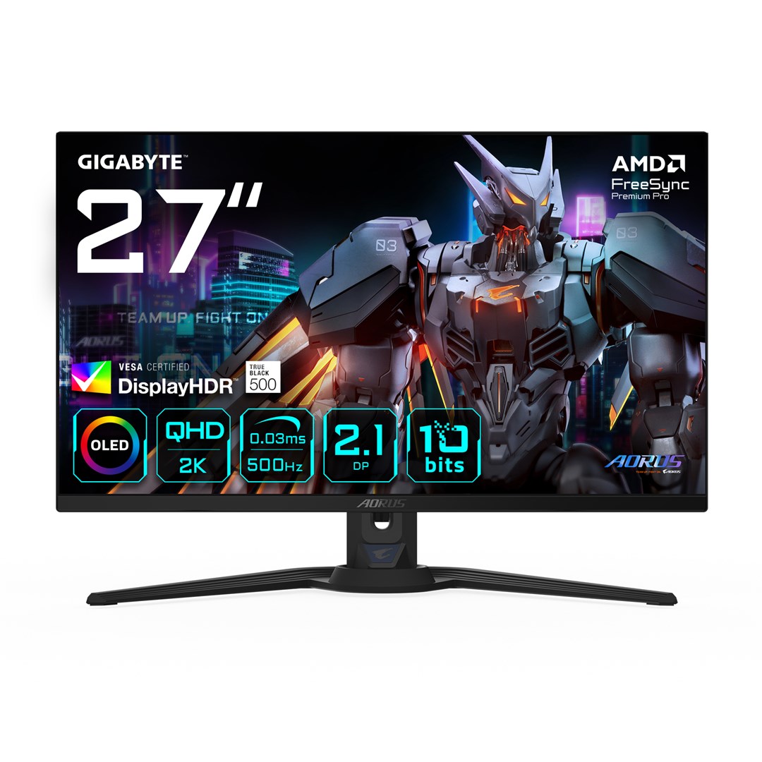 MONITOR GIGABYTE OLED 27" AORUS FO27Q5P 500Hz — zdjęcie 1 z 7