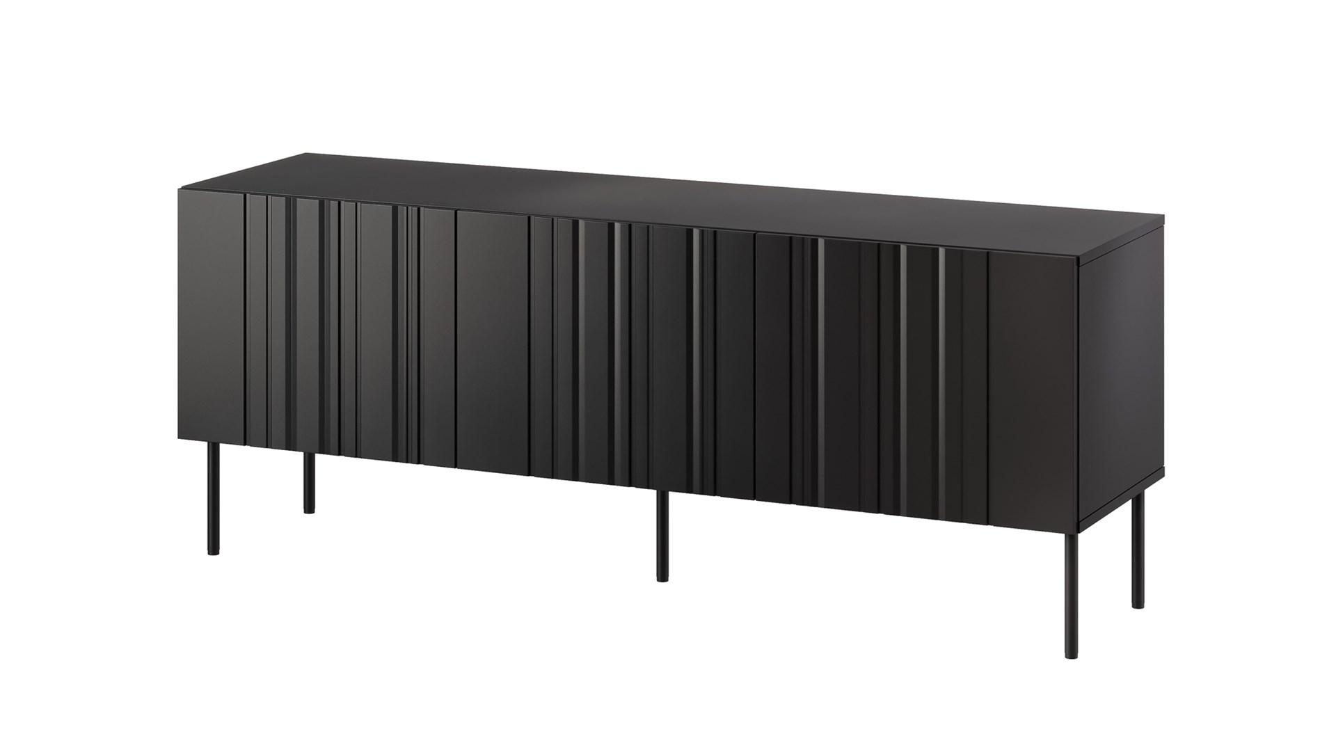 Szafka RTV ISLA 150,5x40x60 czarny mat — zdjęcie 1 z 4