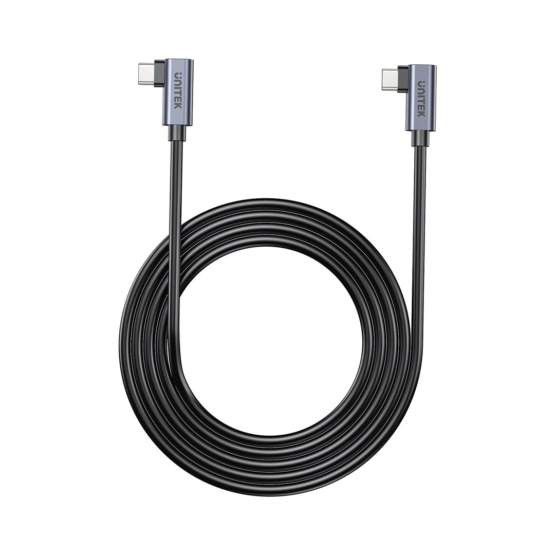 UNITEK KABEL USB-C KĄTOWY 90° PD 100W 0,5M — zdjęcie 1 z 6
