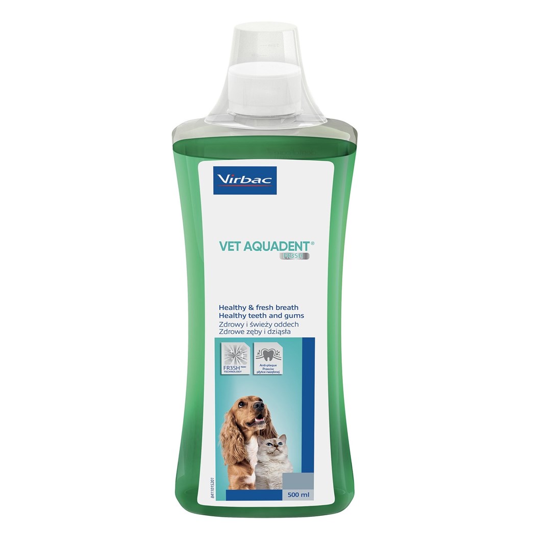 VIRBAC VET AQUADENT 500ml - Higiena Jamy Ustnej — zdjęcie 1 z 3