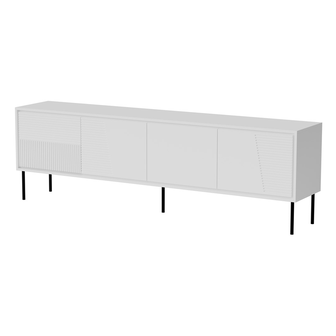 Szafka RTV ABI 4D 200x38x62 biały mat — zdjęcie 1 z 4