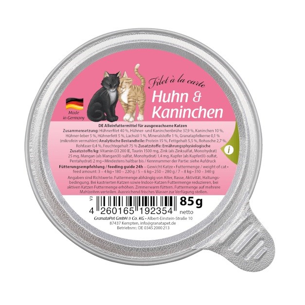 GranataPet Filet a la carte kurczak z królikiem 85g — zdjęcie 1 z 2