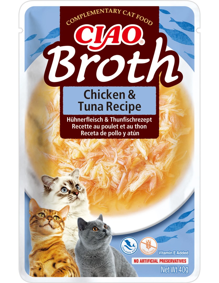 INABA CIAO Bulion Kurczaka i Tuńczyka 40g — zdjęcie 1 z 5