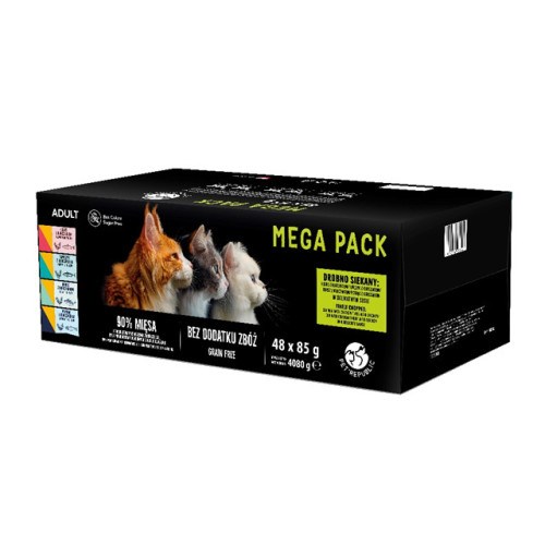 PetRepublic saszetki dla kota mix mięs-ryb 48x85g