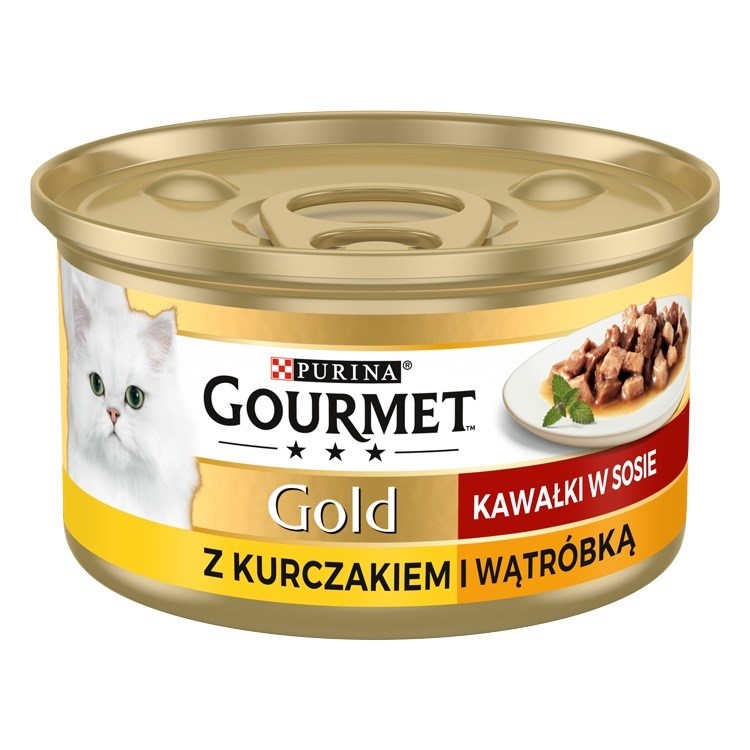 GOURMET GOLD Kurczak i wątróbka 85g — zdjęcie 1 z 8
