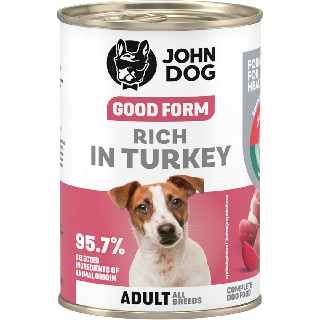 John Dog GOOD FORM DOROSŁY INDYKA KARMA 400g
