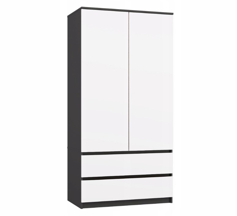 SZAFA MALWA SS-90 ANTRACYT/BIEL KOMPLET — zdjęcie 1 z 8