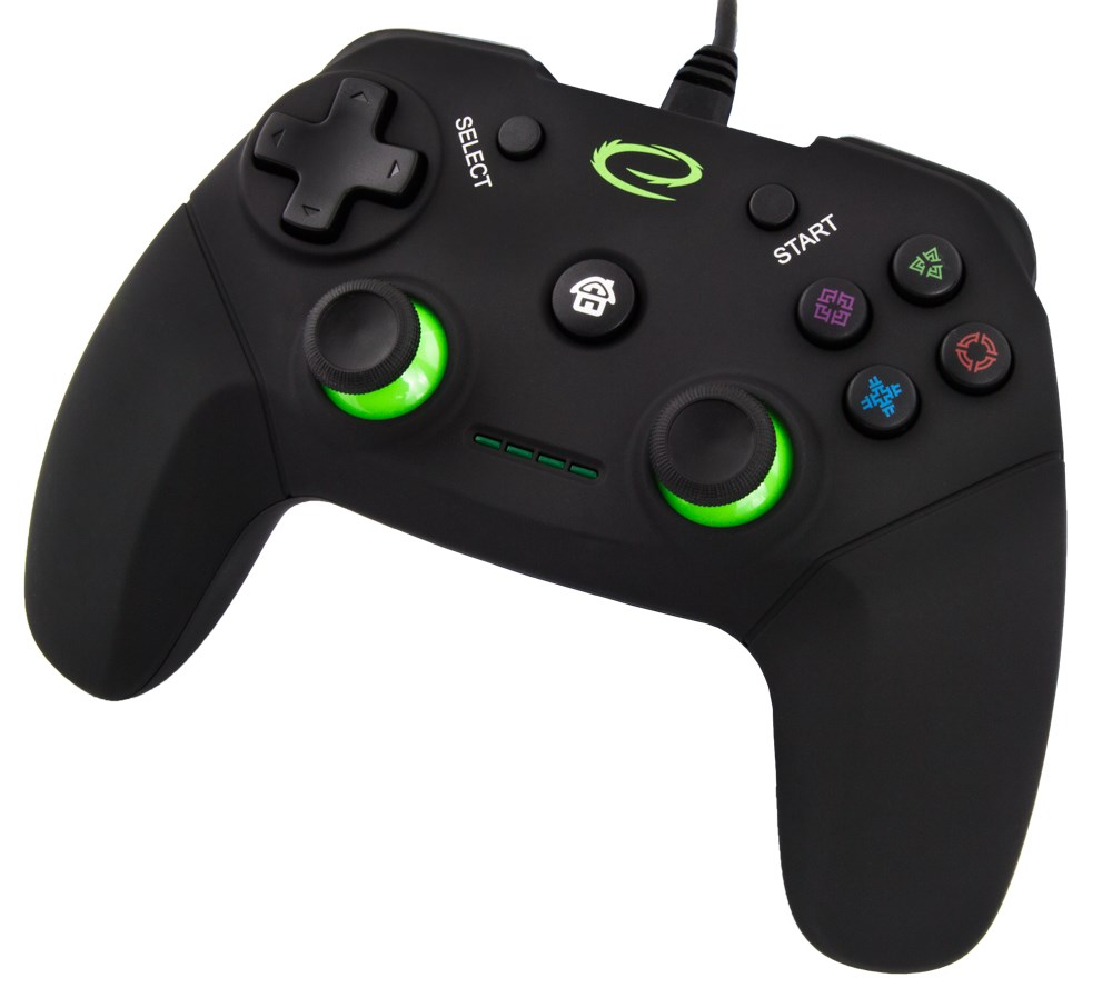 Gamepad Esperanza Vanquisher (PC, PS3; czarny, zielony) — zdjęcie 1 z 8