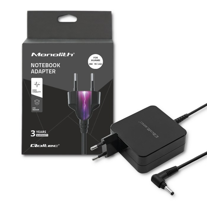 Zasilacz Qoltec 51751 do Huawei (65W, 19V, 3,42A) — zdjęcie 1 z 6