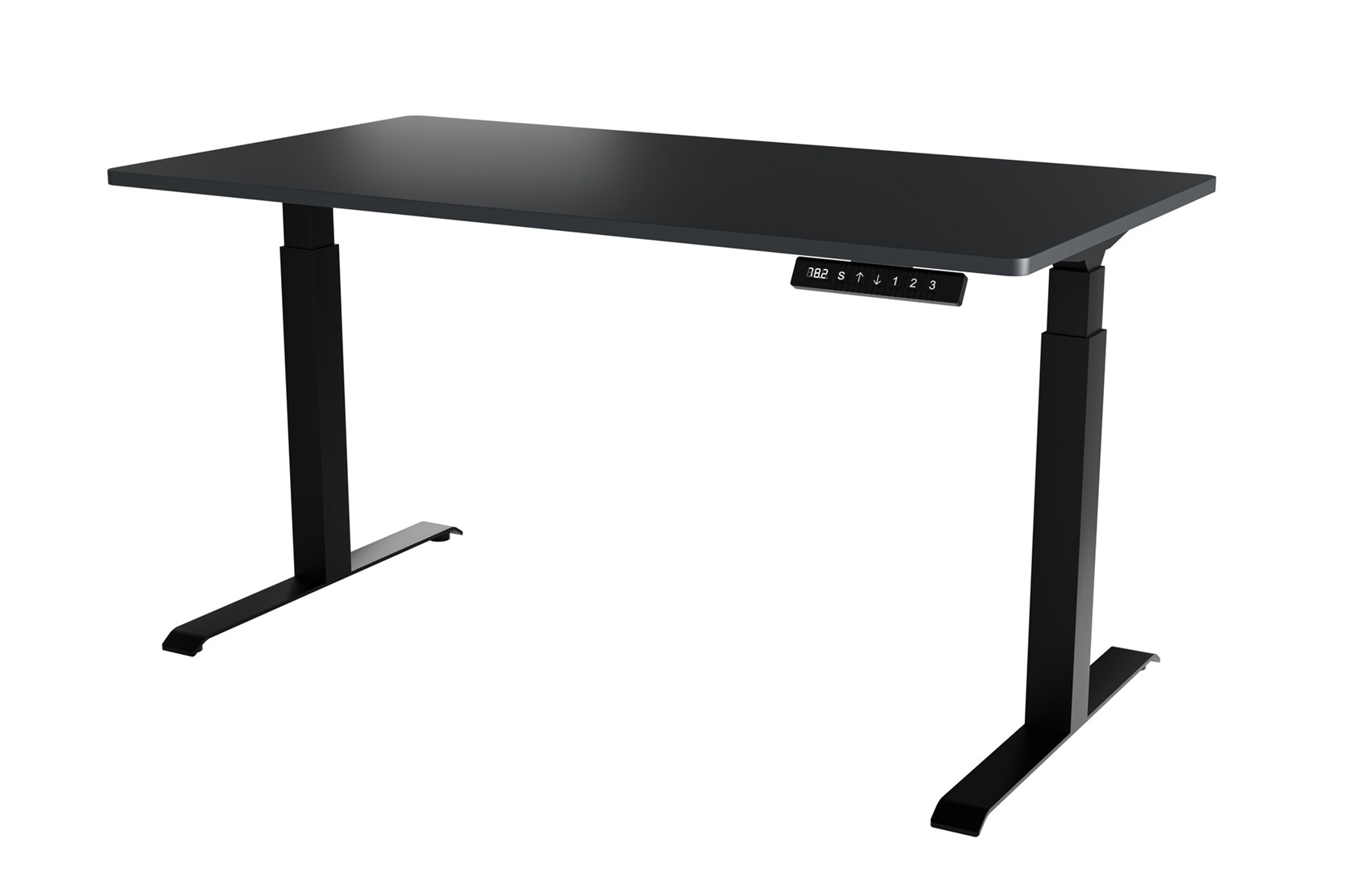 Biurko MOON LONG 150x80x72-120 czarny/antracyt — zdjęcie 1 z 3
