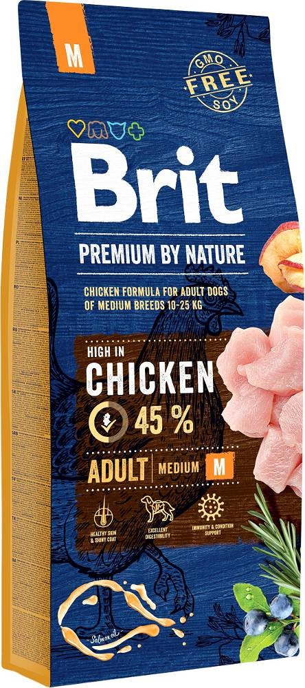 BRIT PREMIUM BY NATURE Adult M Sucha Karma 15 kg