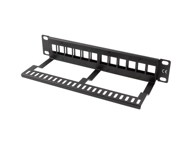 LANBERG PATCH PANEL PUSTY 12 PORT 1U CZARNY — zdjęcie 1 z 4