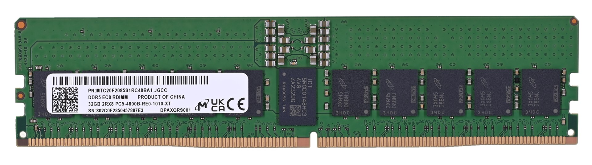 Micron RDIMM 32GB DDR5 4800MHz ECC Registered — zdjęcie 1 z 6