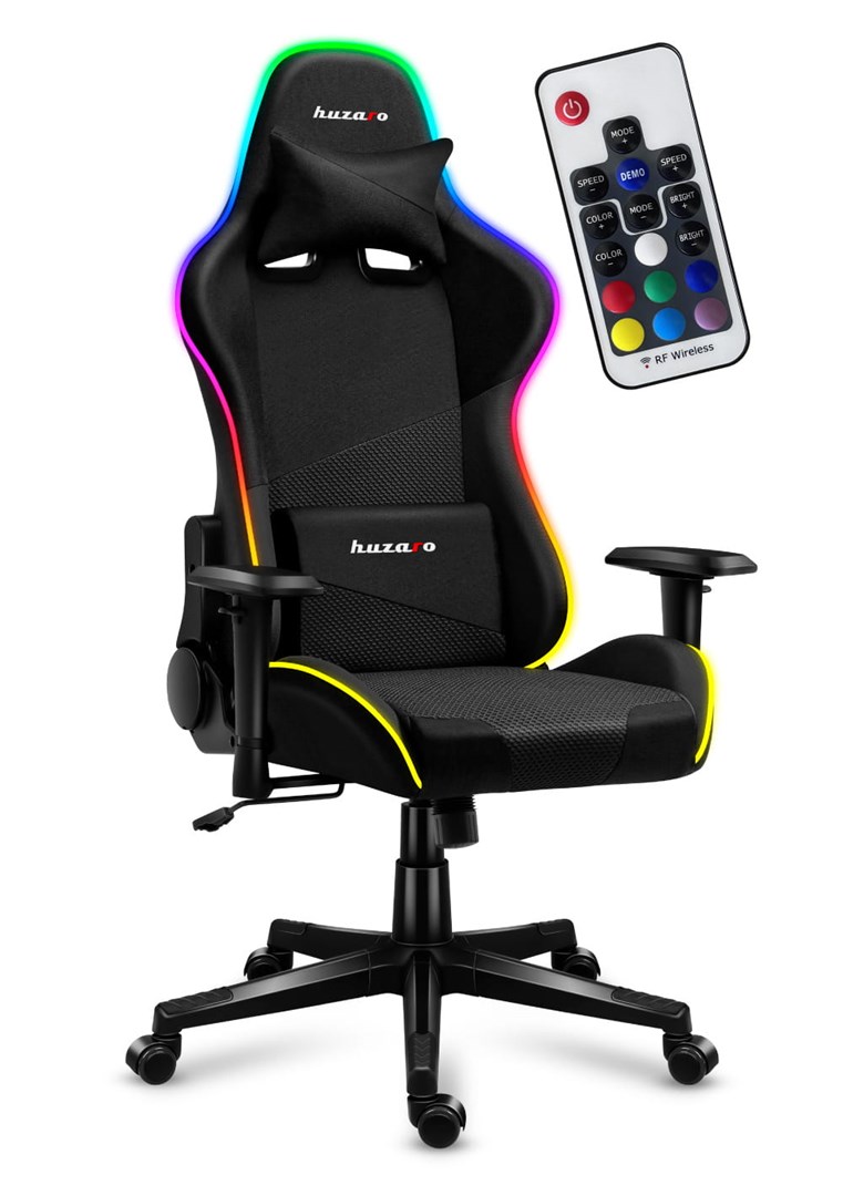 Fotel gamingowy Huzaro Force 6.2 Mesh z oświetleniem RGB — zdjęcie 1 z 8