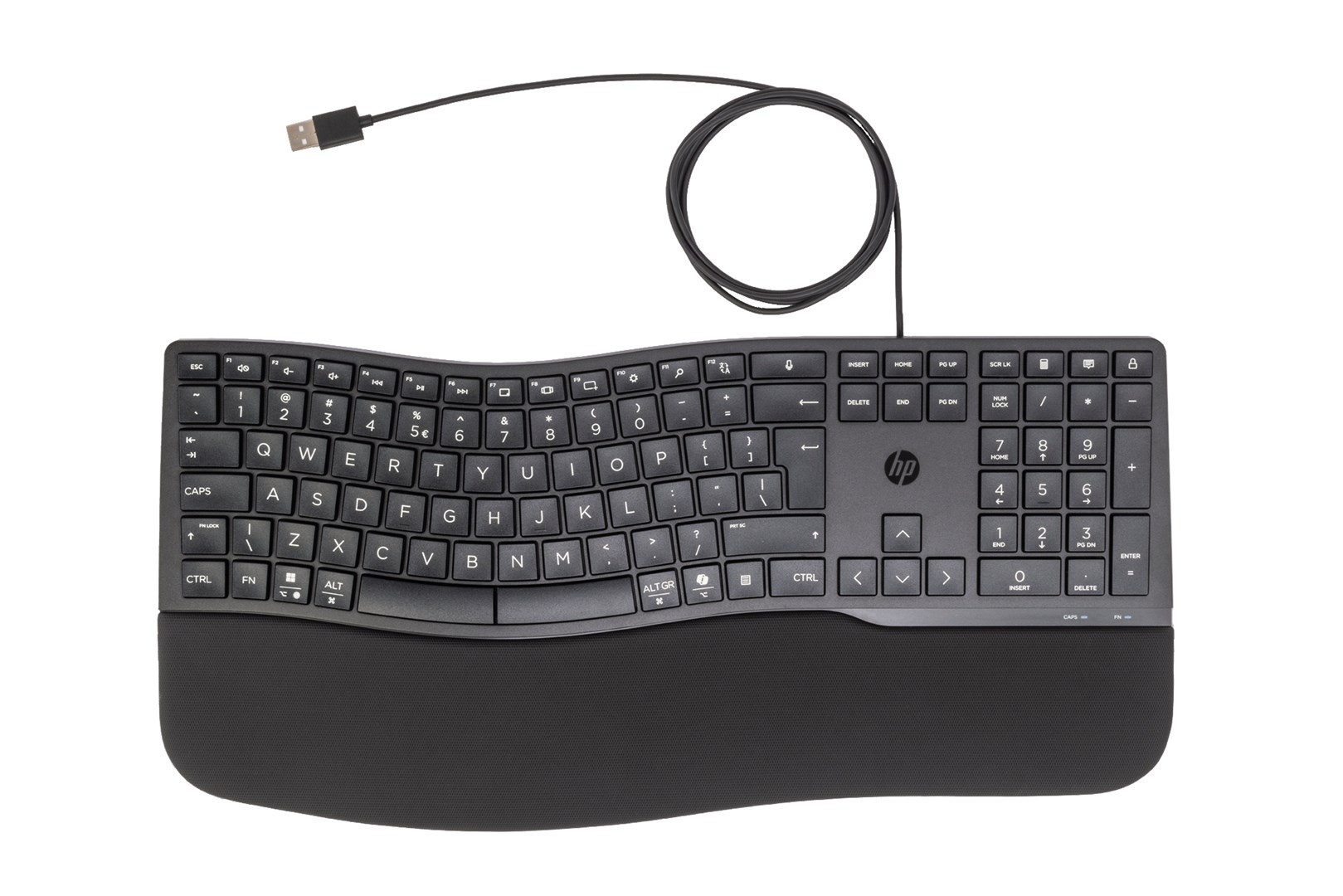 Klawiatura HP 480 Comfort Wired Keyboard czarna — zdjęcie 1 z 2