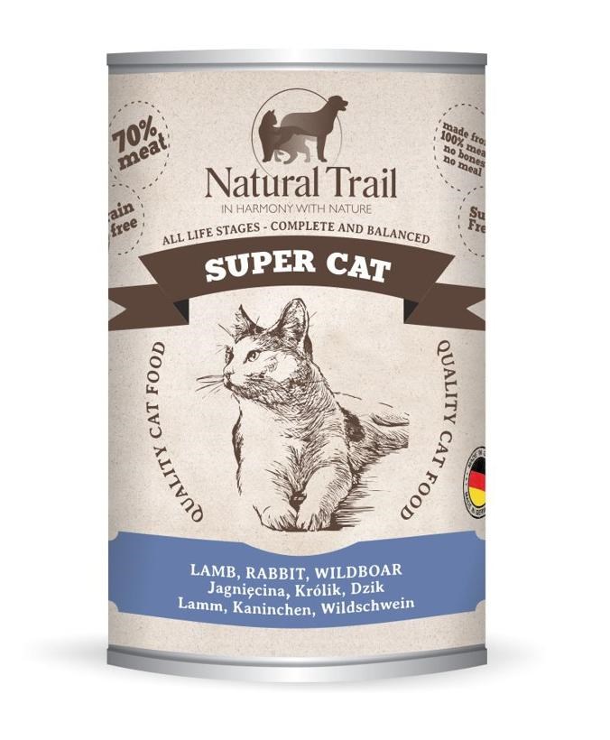 NATURAL TRAIL Cat Super Lamb, Rabbit, Wildboar 400g