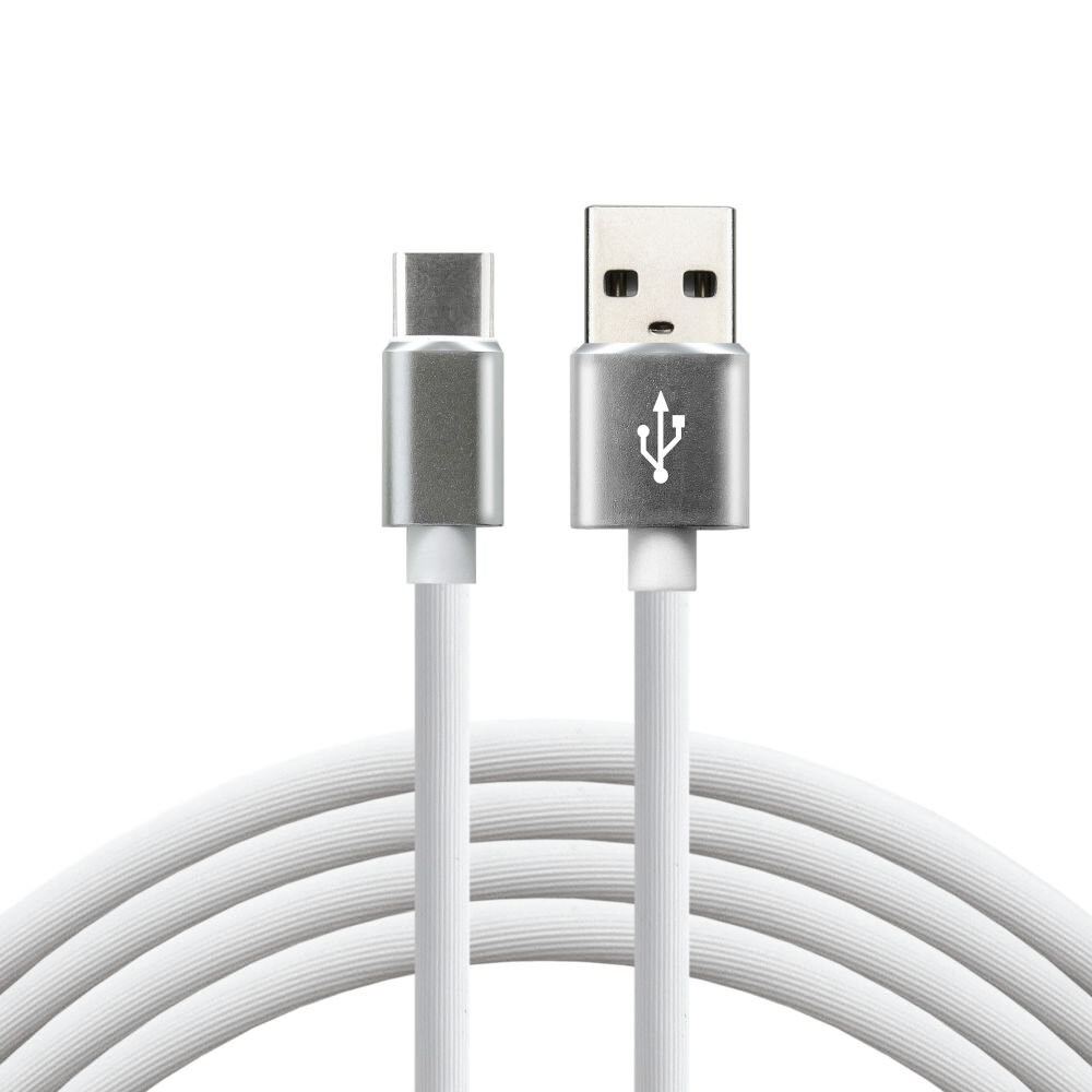 Kabel zasilający everActive CBS-1CW, USB-USB C, 1m, biały — zdjęcie 1 z 3