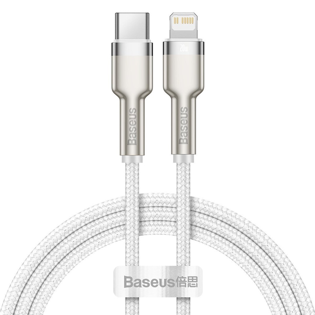 BASEUS KABEL USB-C LIGHTNING 1M BIAŁY — zdjęcie 1 z 3